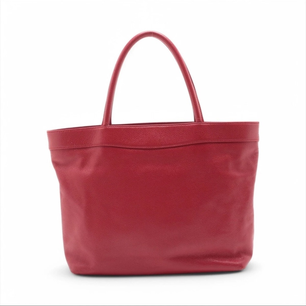 CHANEL Caviar Red Tote Bag - Picture 10 of 14